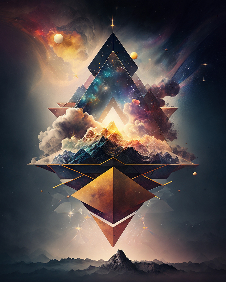 Mountain Totem - Collage digital - 2024